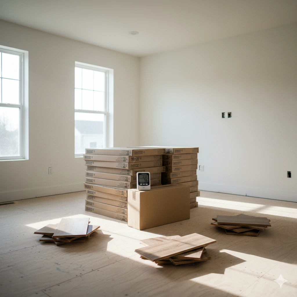 Acclimate the Flooring is shown the image