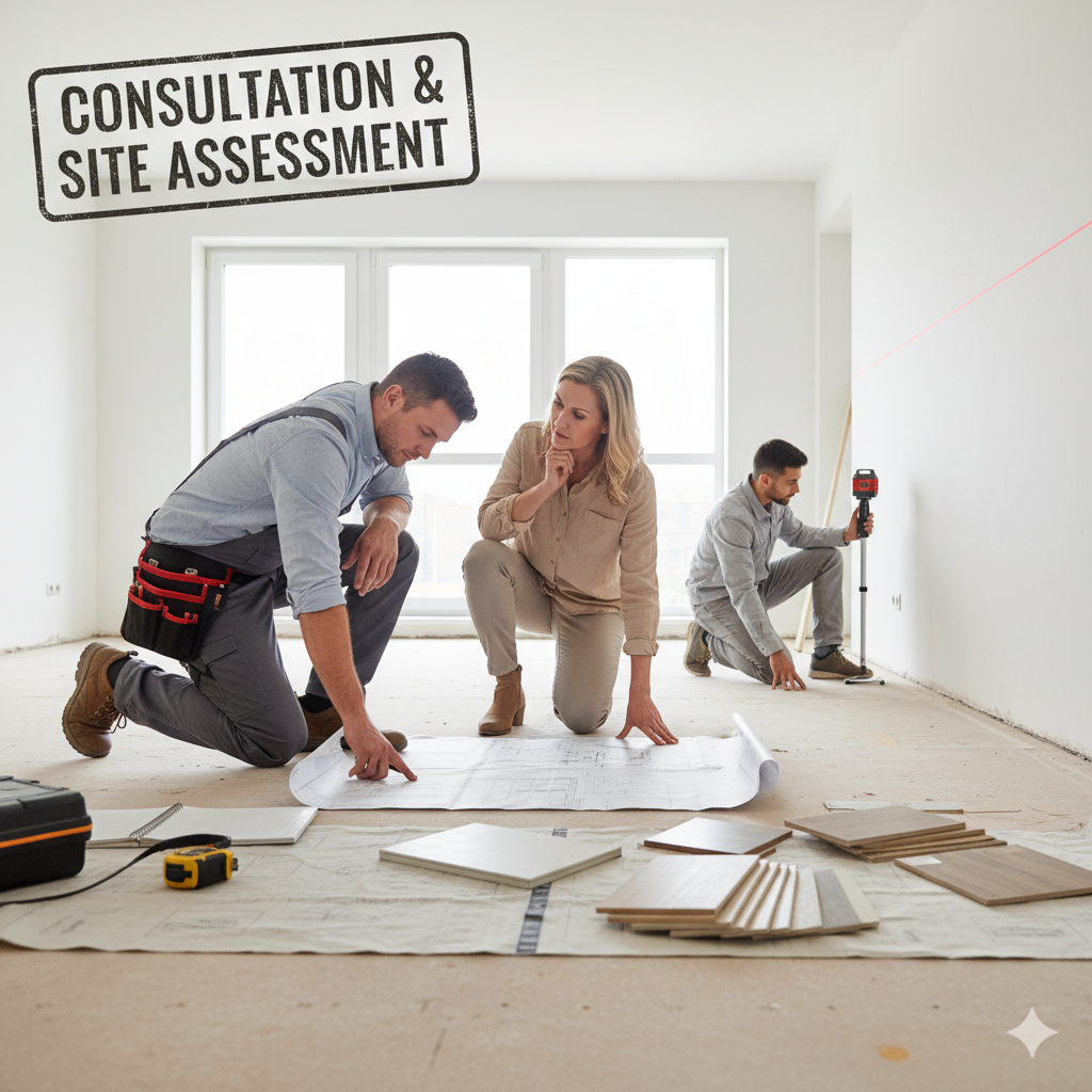 Focuses on the "site assessment" aspect—checking for necessary prep work and potential issues.