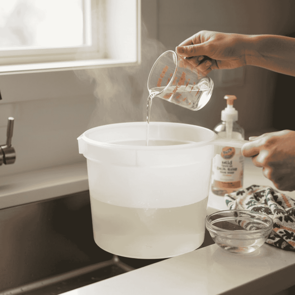 Mix a Gentle Cleaning Solution