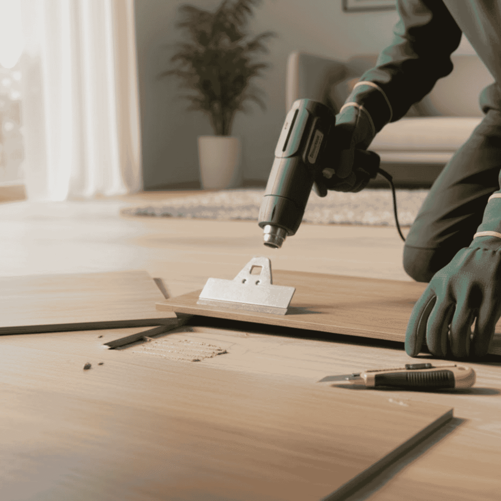 Removing Vinyl Plank Flooring from Wood or Plywood